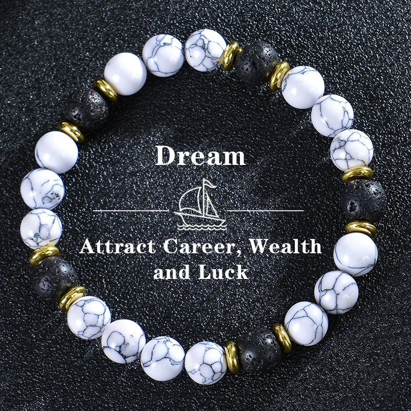Bohemia Colorful Stone Bracelet Tigereye Crystal String Beads Yoga Stone Bracelet 7 Chakras Card Bracelet