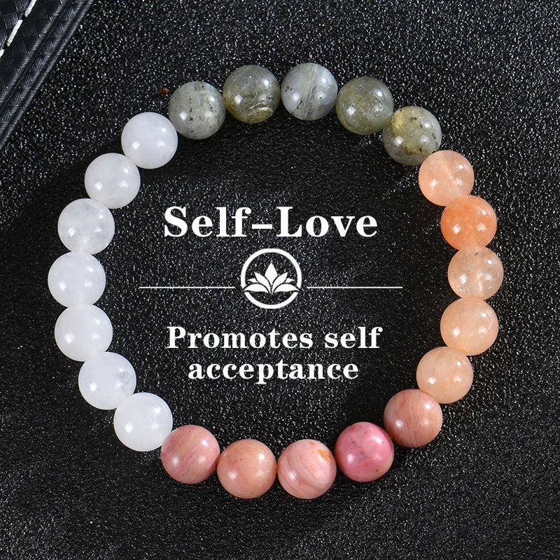 Bohemia Colorful Stone Bracelet Tigereye Crystal String Beads Yoga Stone Bracelet 7 Chakras Card Bracelet
