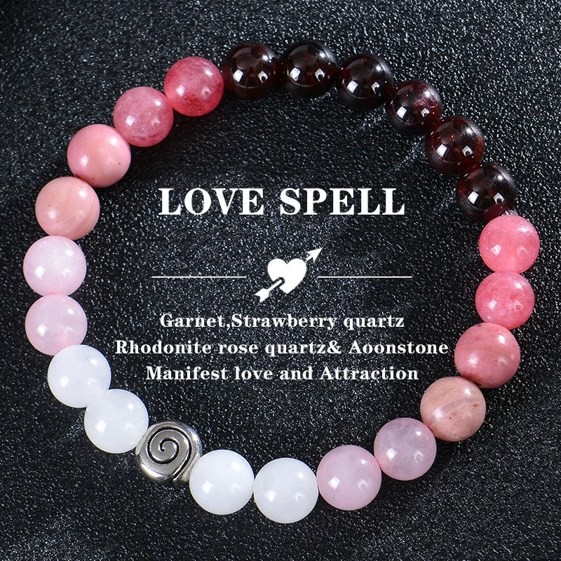 Bohemia Colorful Stone Bracelet Tigereye Crystal String Beads Yoga Stone Bracelet 7 Chakras Card Bracelet