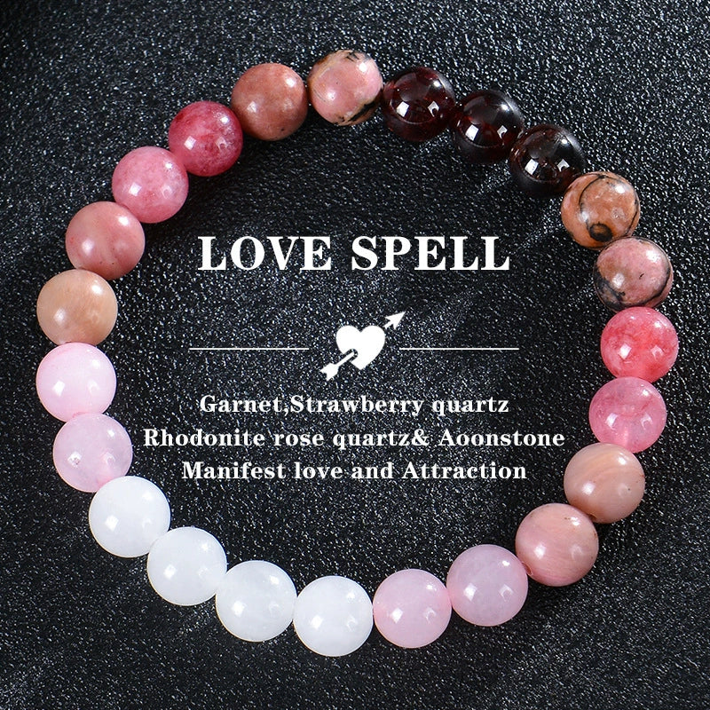 Bohemia Colorful Stone Bracelet Tigereye Crystal String Beads Yoga Stone Bracelet 7 Chakras Card Bracelet