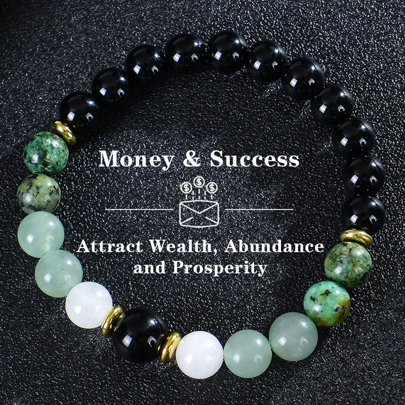 Bohemia Colorful Stone Bracelet Tigereye Crystal String Beads Yoga Stone Bracelet 7 Chakras Card Bracelet