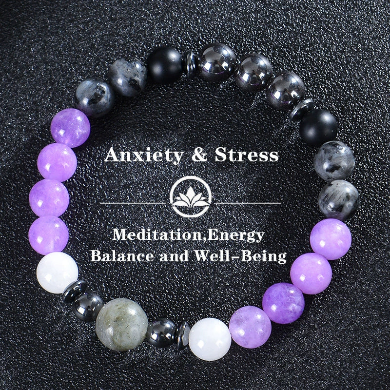 Bohemia Colorful Stone Bracelet Tigereye Crystal String Beads Yoga Stone Bracelet 7 Chakras Card Bracelet
