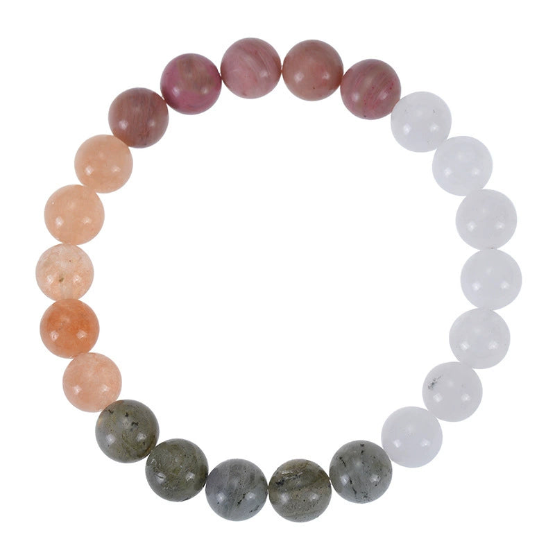 Bohemia Colorful Stone Bracelet Tigereye Crystal String Beads Yoga Stone Bracelet 7 Chakras Card Bracelet