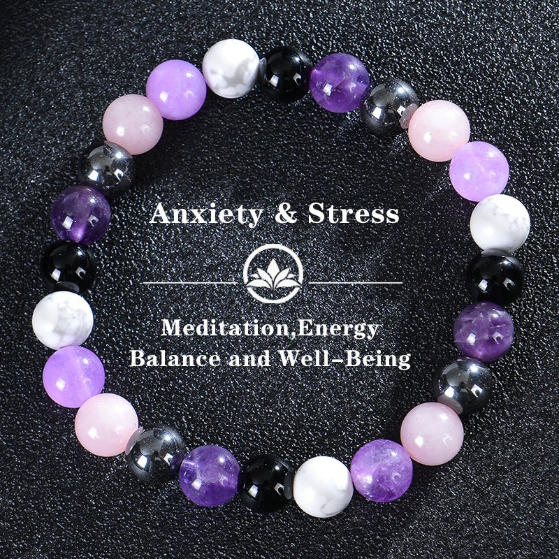 Bohemia Colorful Stone Bracelet Tigereye Crystal String Beads Yoga Stone Bracelet 7 Chakras Card Bracelet