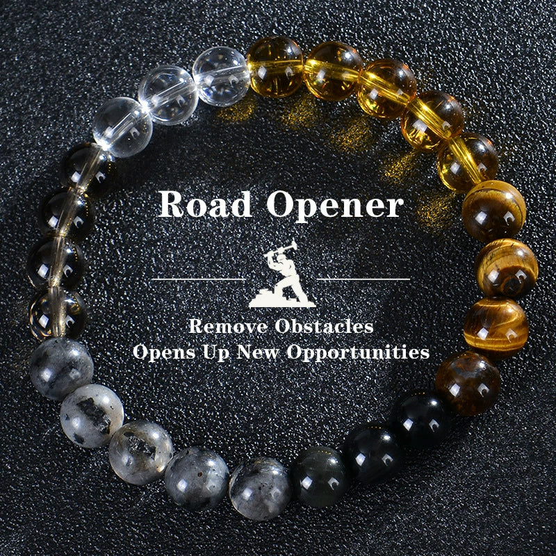 Bohemia Colorful Stone Bracelet Tigereye Crystal String Beads Yoga Stone Bracelet 7 Chakras Card Bracelet