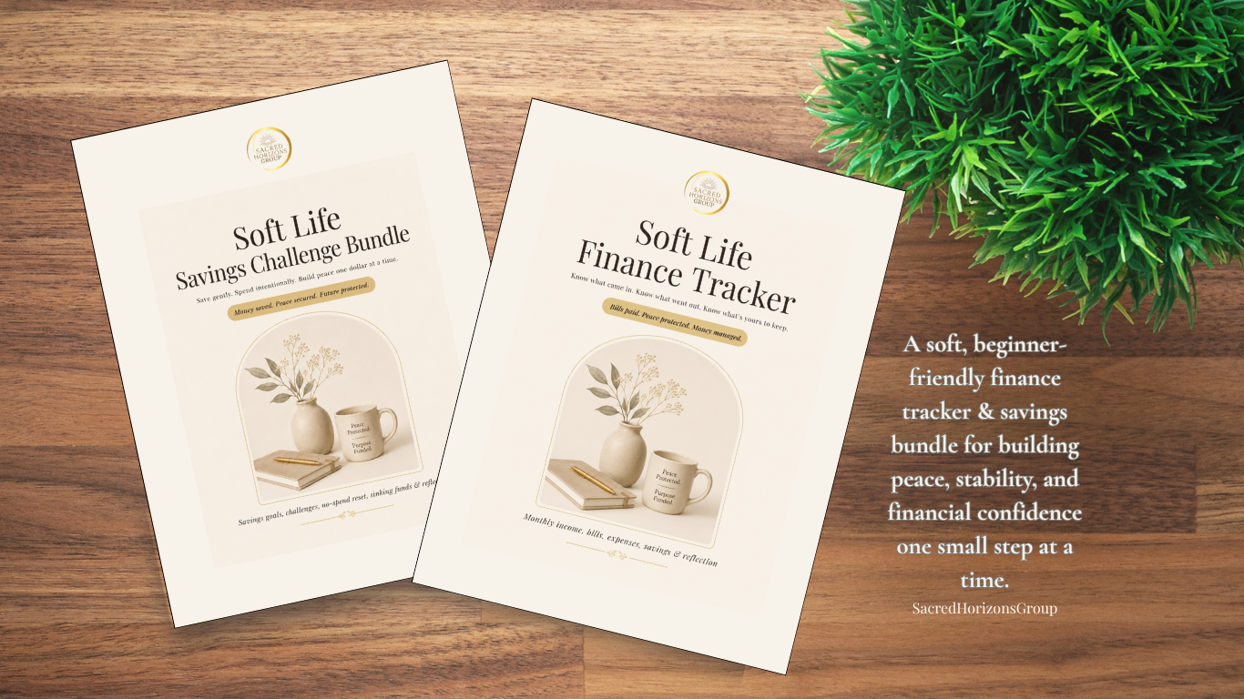 Soft Life Money Reset Bundle | Finance Tracker + Savings Challenge Printable Bundle
