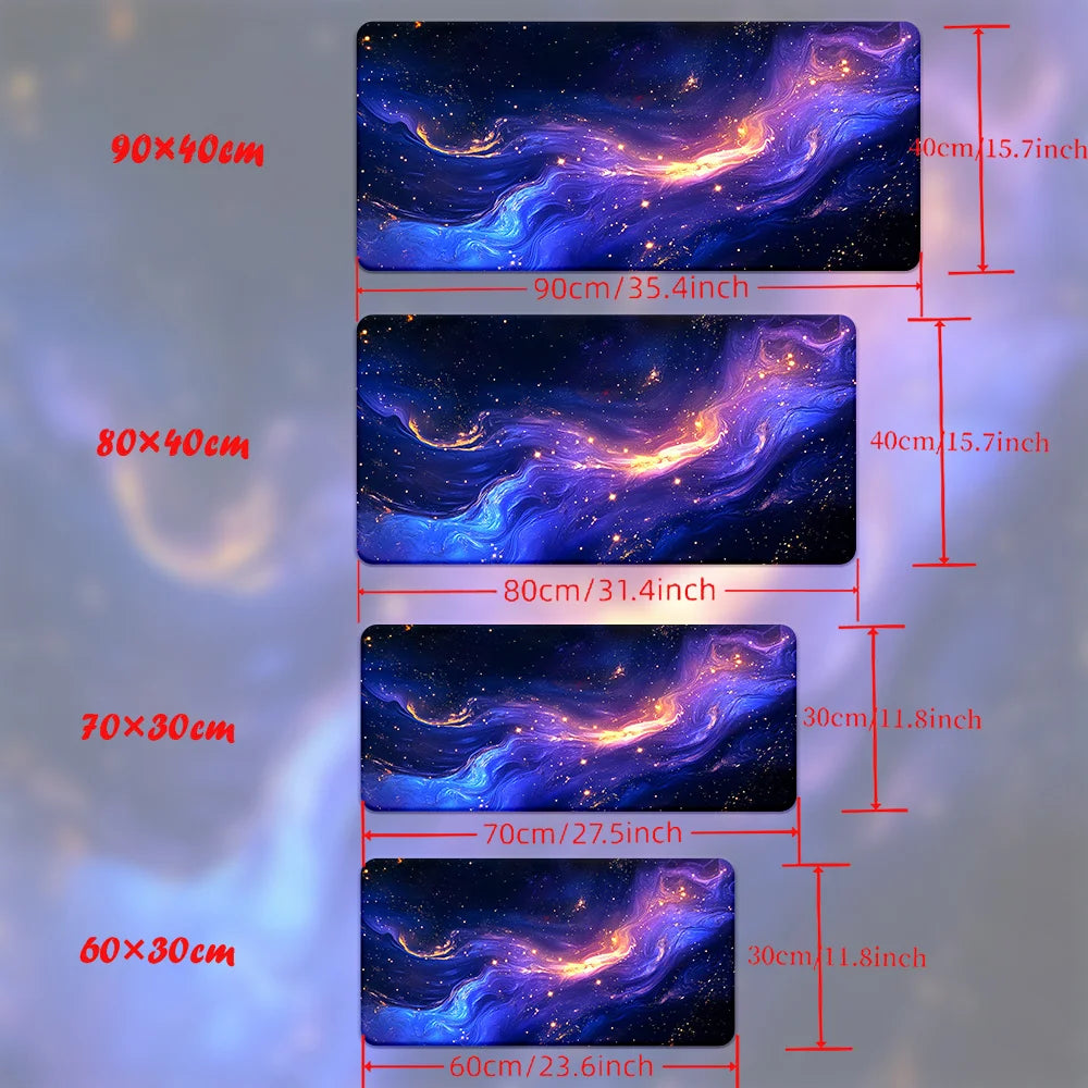 1pc Nebula HD Printed XXL Mousepad - Vibrant Space for galaxy Design, Multi-Functional Desk Mat for Gaming & Office, Durable Smo