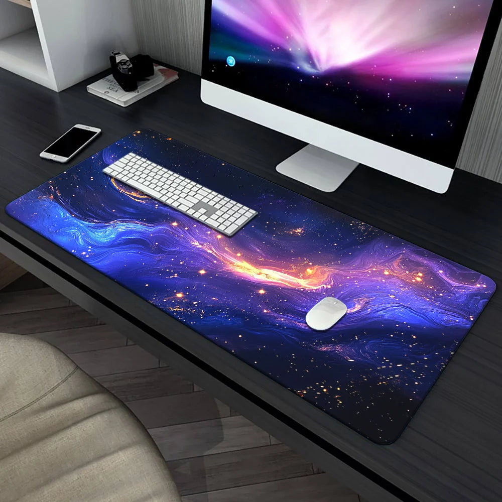 1pc Nebula HD Printed XXL Mousepad - Vibrant Space for galaxy Design, Multi-Functional Desk Mat for Gaming & Office, Durable Smo