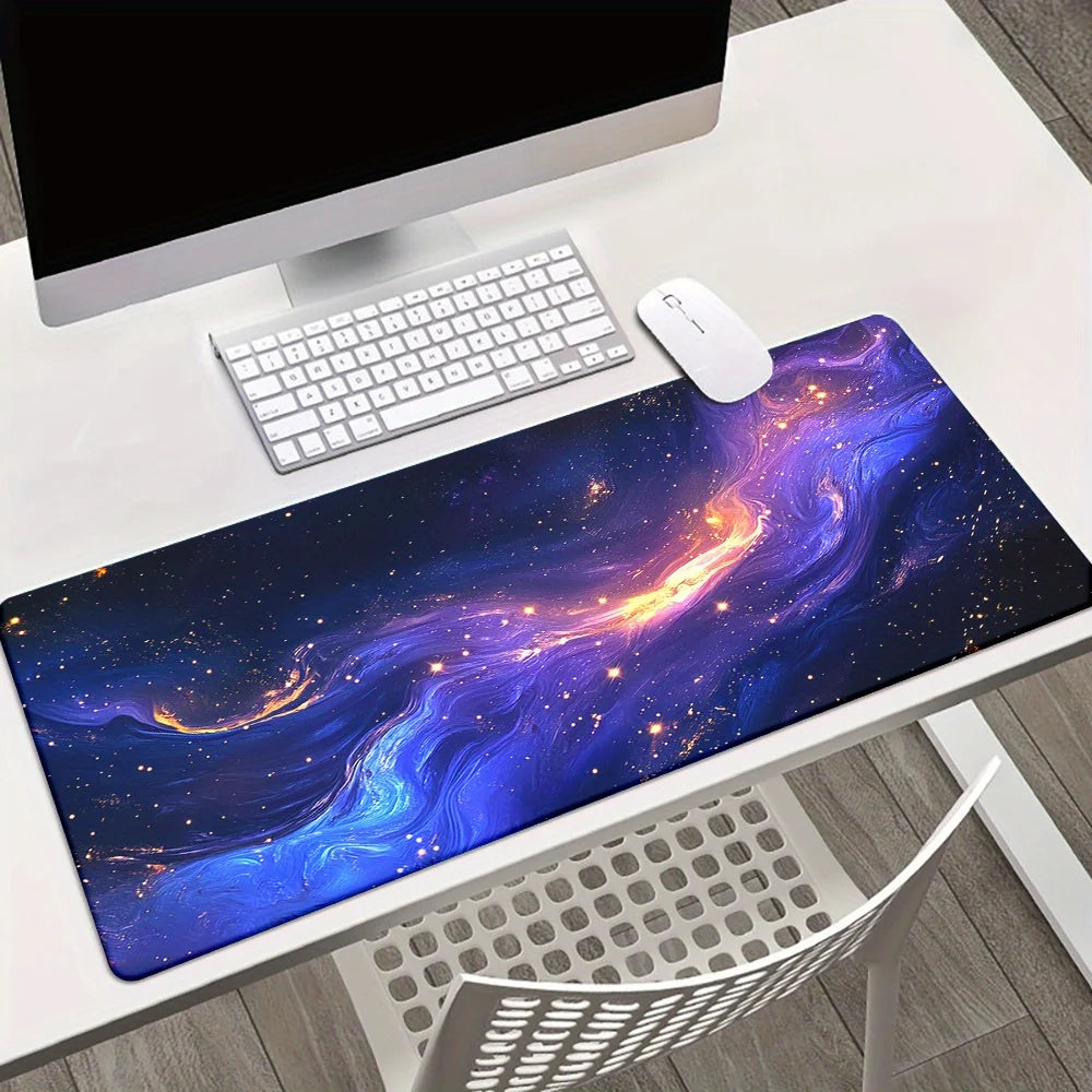 1pc Nebula HD Printed XXL Mousepad - Vibrant Space for galaxy Design, Multi-Functional Desk Mat for Gaming & Office, Durable Smo
