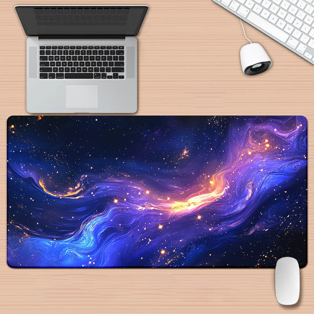 1pc Nebula HD Printed XXL Mousepad - Vibrant Space for galaxy Design, Multi-Functional Desk Mat for Gaming & Office, Durable Smo