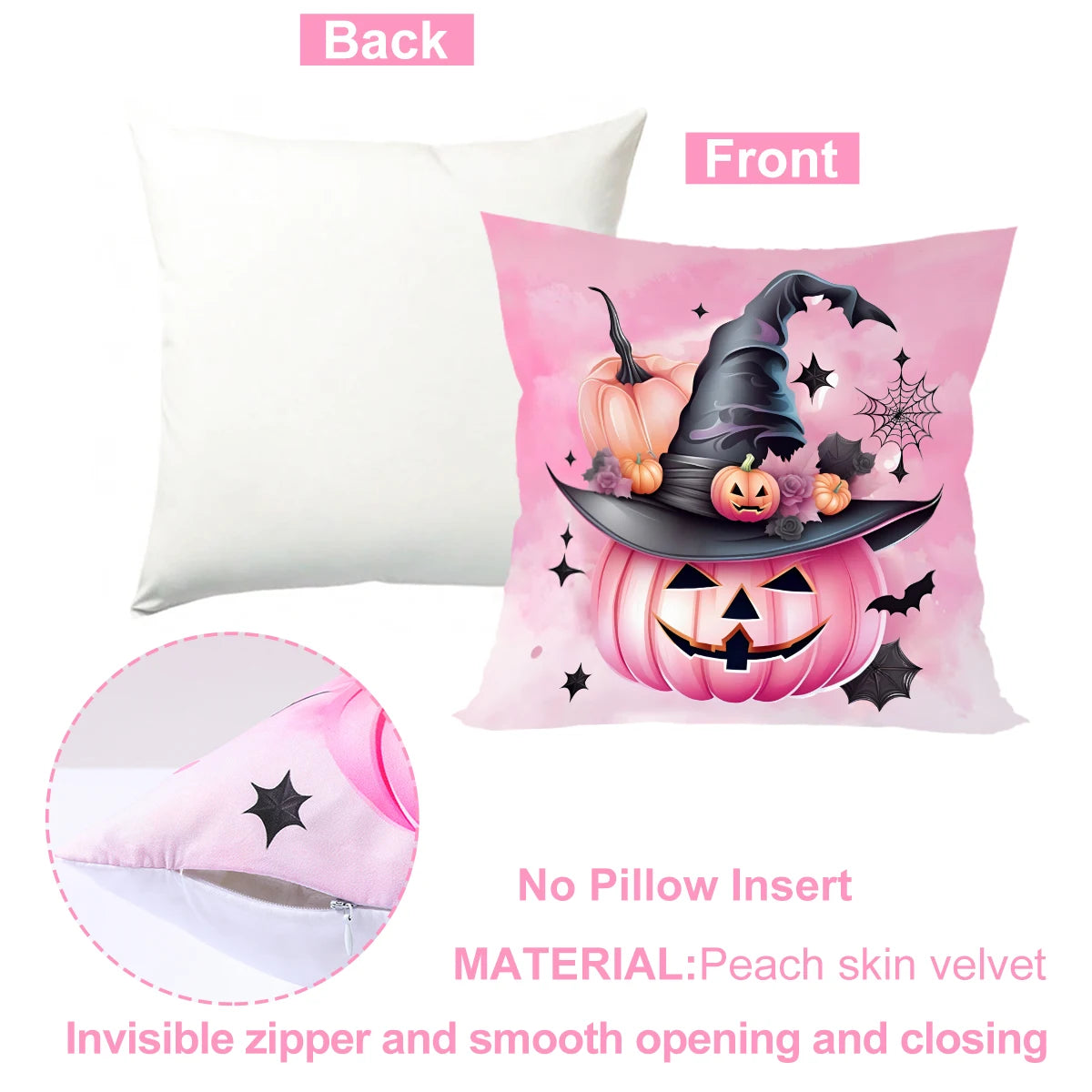 Halloween Decoration For Home Cartoon Pumpkin Bat Ghost Pillowcase Horror Halloween Party Supplies Accessories Haloween Ornament