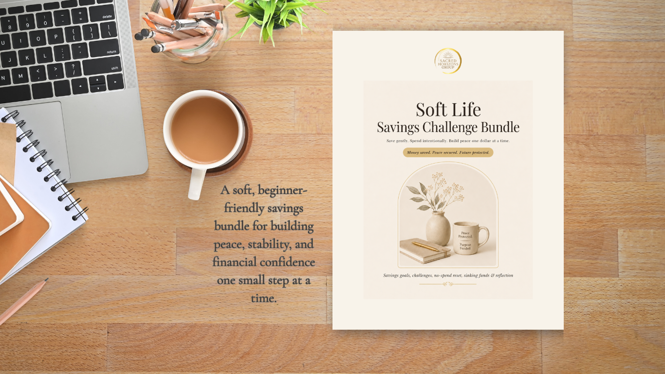 Soft Life Savings Challenge Bundle | Printable Savings Tracker + No-Spend Reset