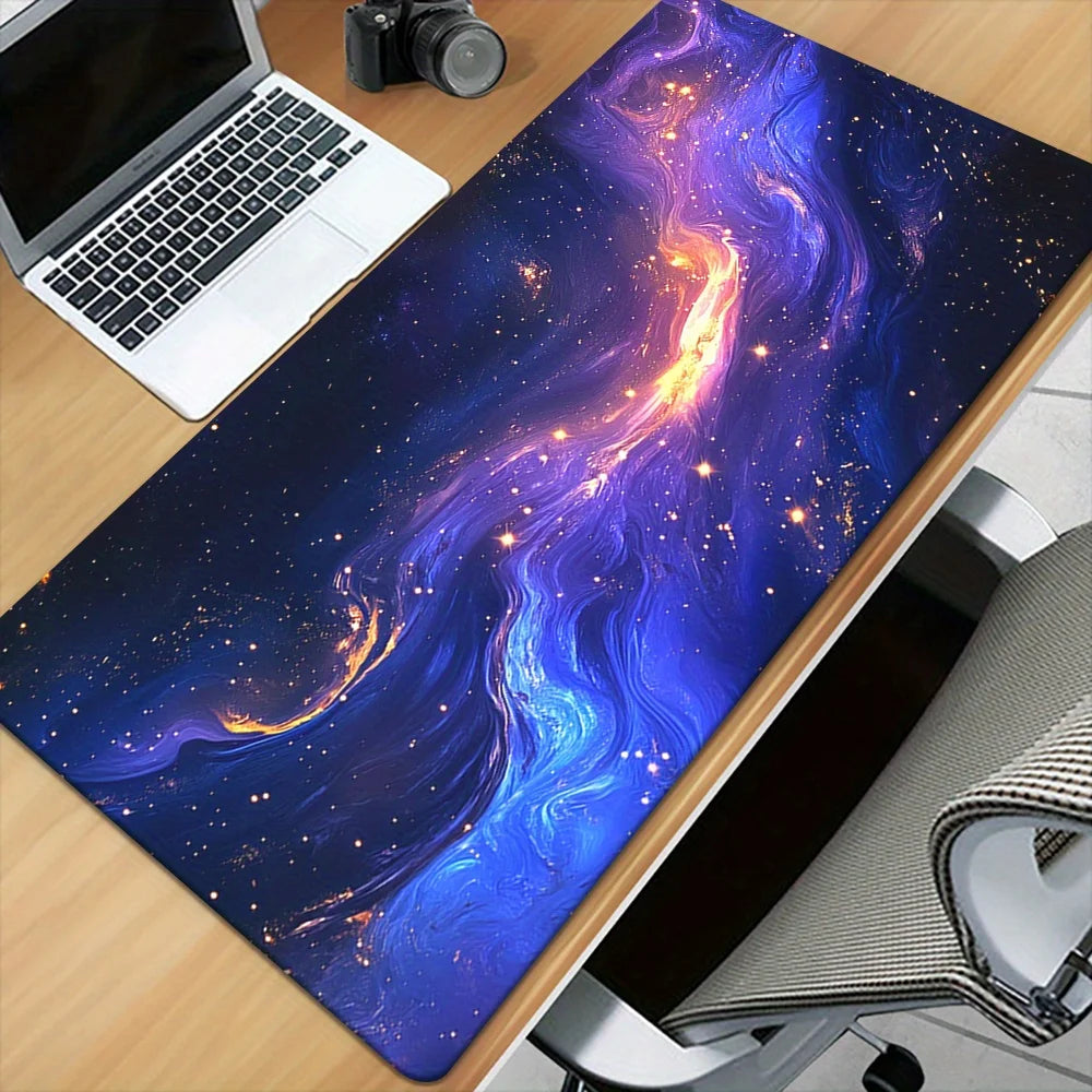 1pc Nebula HD Printed XXL Mousepad - Vibrant Space for galaxy Design, Multi-Functional Desk Mat for Gaming & Office, Durable Smo