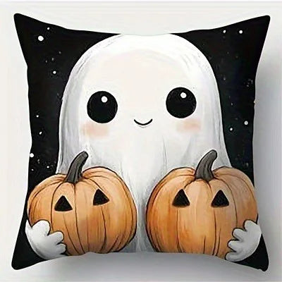 Cute Halloween Ghost and Pumpkin Pillowcases for Spooky Decor! Sofa cushion cover holiday party decoration gift
