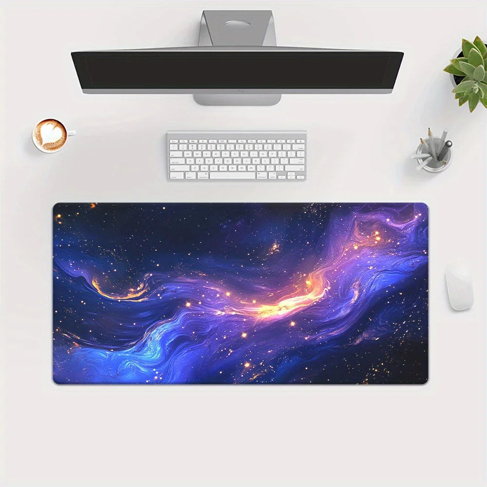 1pc Nebula HD Printed XXL Mousepad - Vibrant Space for galaxy Design, Multi-Functional Desk Mat for Gaming & Office, Durable Smo