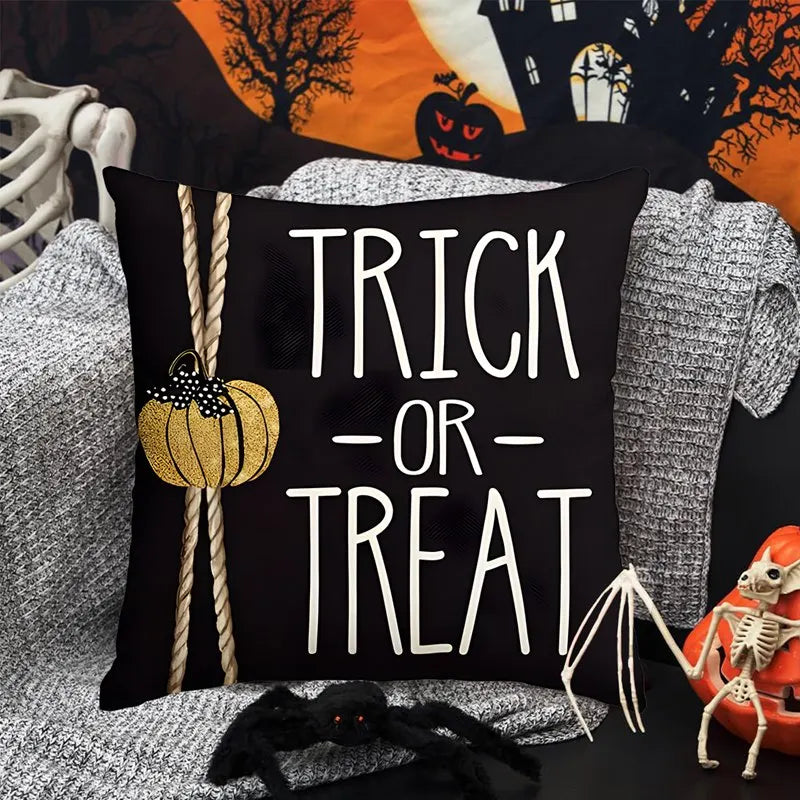 Halloween Decoration For Home Cartoon Pumpkin Bat Ghost Pillowcase Horror Halloween Party Supplies Accessories Haloween Ornament