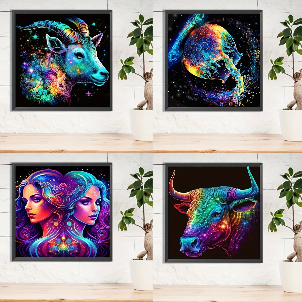 Diamond Painting - DIY 5D Zodiac Gemstone Painting White, Golden, and, Double, Triple, Crab, Lion, Virgin, and, Scorpio, and, Gemstone, Water, Art, Set, Full, Round, Diamond, Water, Art, Set, Full, Round, Diamond, Water, Art,