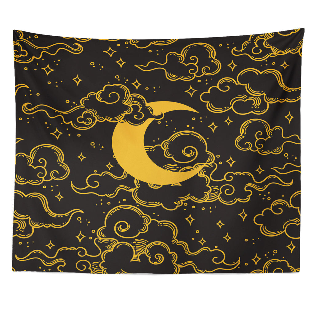 Moon Night Sky Star Tapestry Wall Hanging Decoration