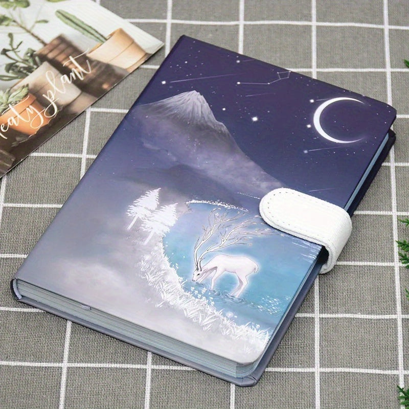 A5 Size 112 Sheets Elk Color Page Book - Magnetic Buckle Hardside Hardcover Student Hand Account Journal with Premium Quality Pages