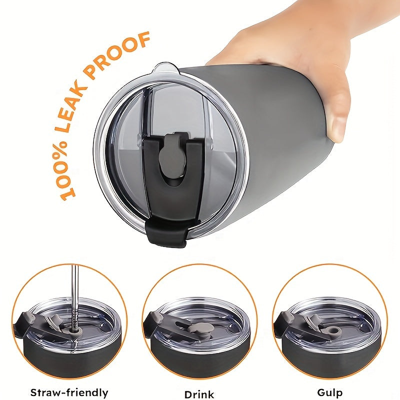 20oz Stainless Steel Insulated Coffee Mug with Lid & Straw - Evil Eye Moon Design, Reusable Vacuum Tumbler for Travel, Ideal Birthday Gift