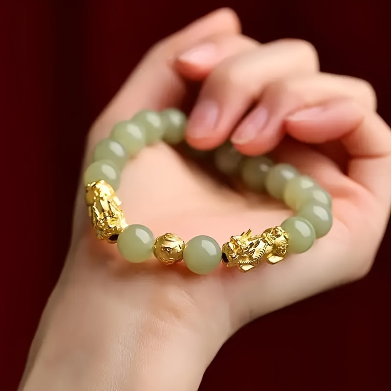 Prosperity Pixiu Hand Chain & Lucky Crystal Bracelet Jewelry Gift - Full of Prosperity and Strength, Bring Peace and Good Luck - Sparkling Imitation Crystal Jewelry - The Perfect Gift for Relatives