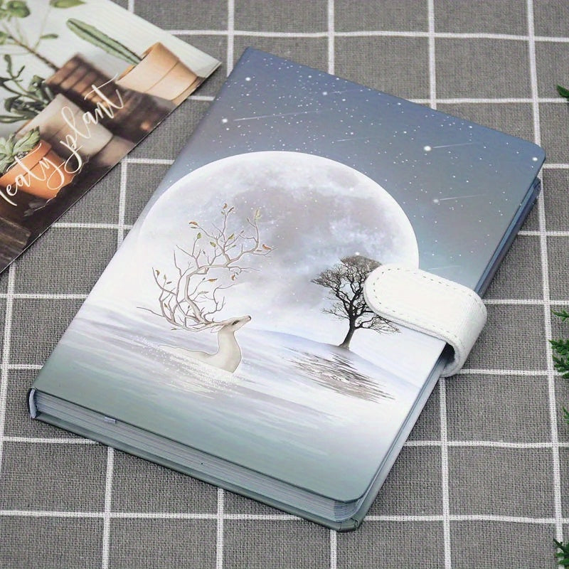 A5 Size 112 Sheets Elk Color Page Book - Magnetic Buckle Hardside Hardcover Student Hand Account Journal with Premium Quality Pages