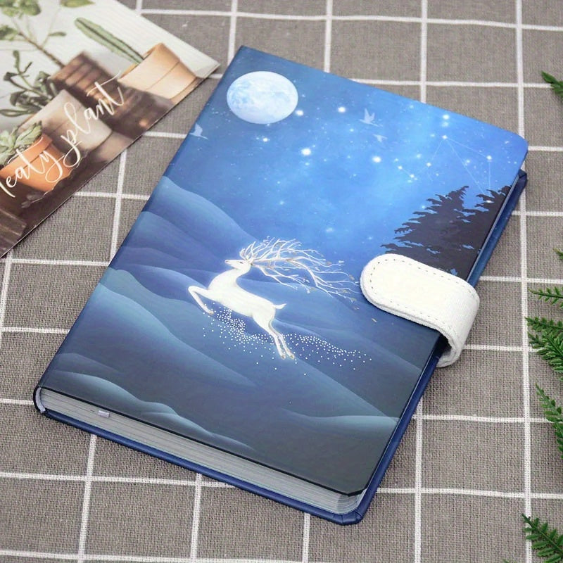 A5 Size 112 Sheets Elk Color Page Book - Magnetic Buckle Hardside Hardcover Student Hand Account Journal with Premium Quality Pages