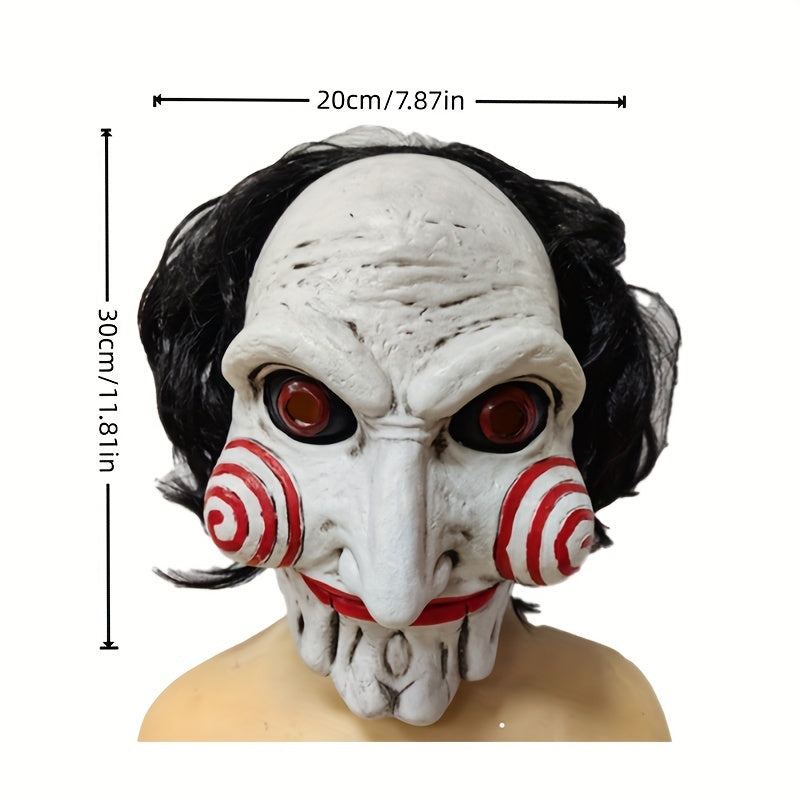 1pc, Halloween Scare Latex Head Mask, Performance Props, Holiday Party Decorations, Stage Performance Props, Face Mask, Cosplay Mask, Events Cosplay Props, Party Supplies, Halloween Decorations, Horror Decor, Cool Decor, Scen