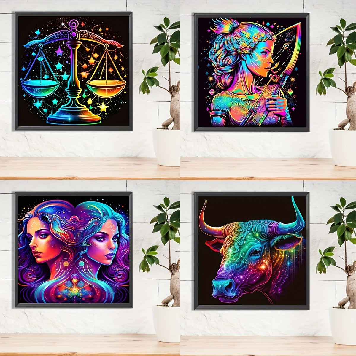 Diamond Painting - DIY 5D Zodiac Gemstone Painting White, Golden, and, Double, Triple, Crab, Lion, Virgin, and, Scorpio, and, Gemstone, Water, Art, Set, Full, Round, Diamond, Water, Art, Set, Full, Round, Diamond, Water, Art,