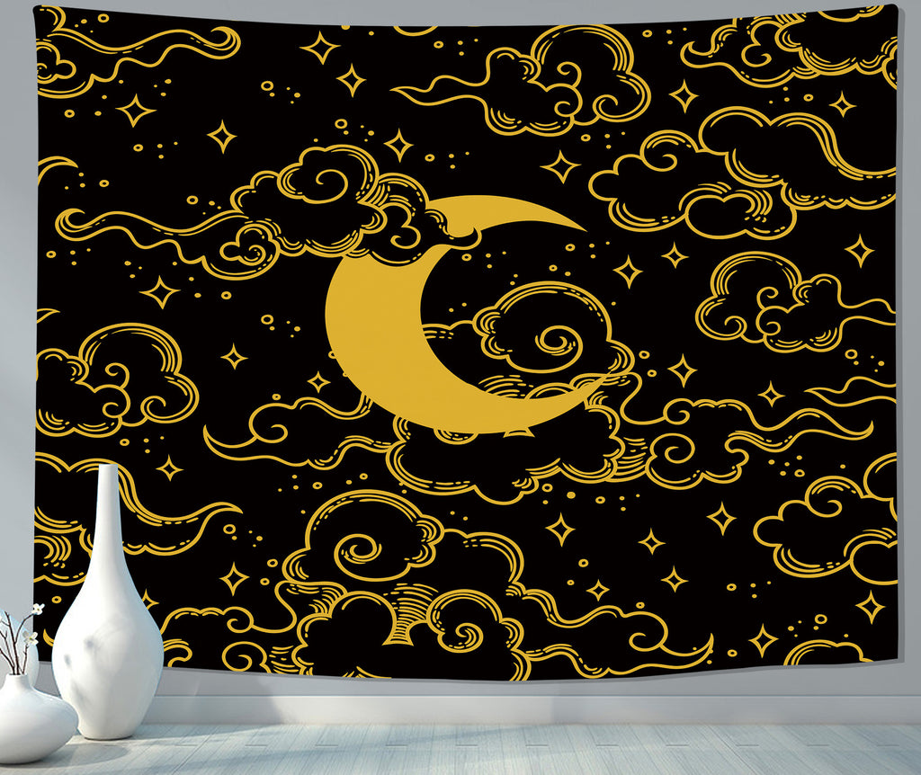 Moon Night Sky Star Tapestry Wall Hanging Decoration