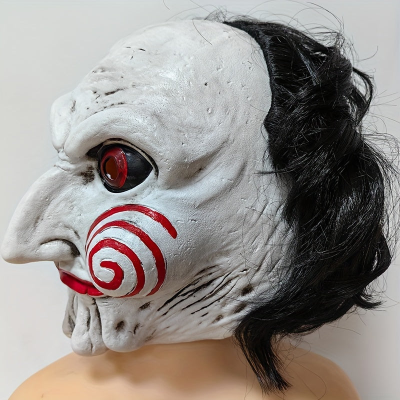 1pc, Halloween Scare Latex Head Mask, Performance Props, Holiday Party Decorations, Stage Performance Props, Face Mask, Cosplay Mask, Events Cosplay Props, Party Supplies, Halloween Decorations, Horror Decor, Cool Decor, Scen