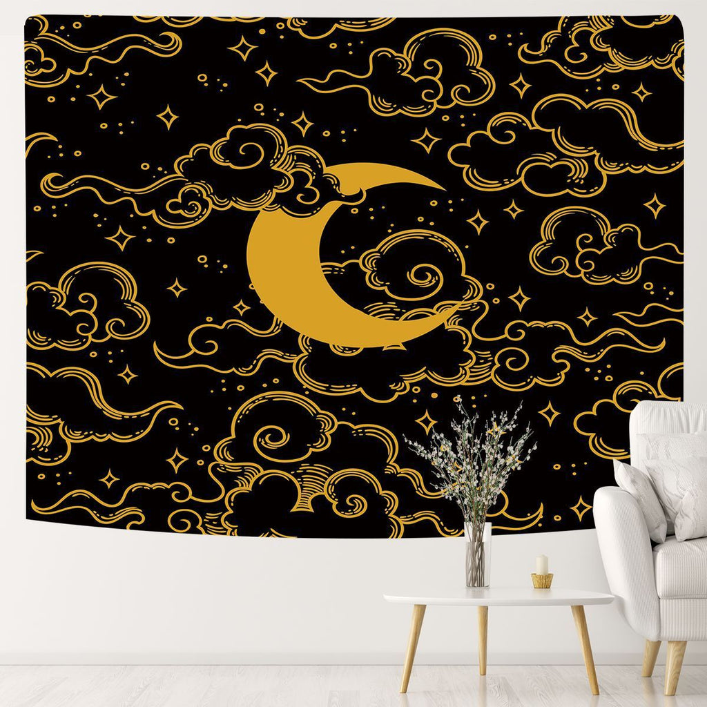 Moon Night Sky Star Tapestry Wall Hanging Decoration