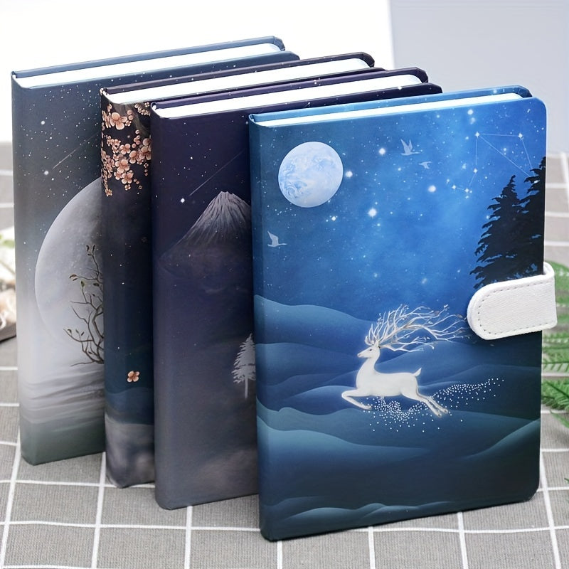 A5 Size 112 Sheets Elk Color Page Book - Magnetic Buckle Hardside Hardcover Student Hand Account Journal with Premium Quality Pages